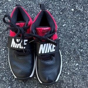 Nike Kids Black and Red Hustle Sneakers